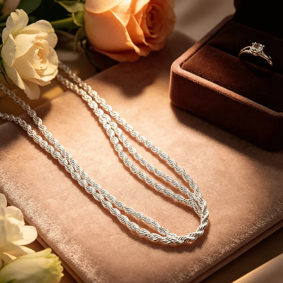 New trendy Affordable jewelry 40-75CM 925 sterling silver precious 3MM Rope chain Necklace for woman fashion party wedding gifts
New trendy Affordable jewelry 40-75CM 925 sterling silver precious 3MM Rope chain Necklace for woman fashion party wedding gifts