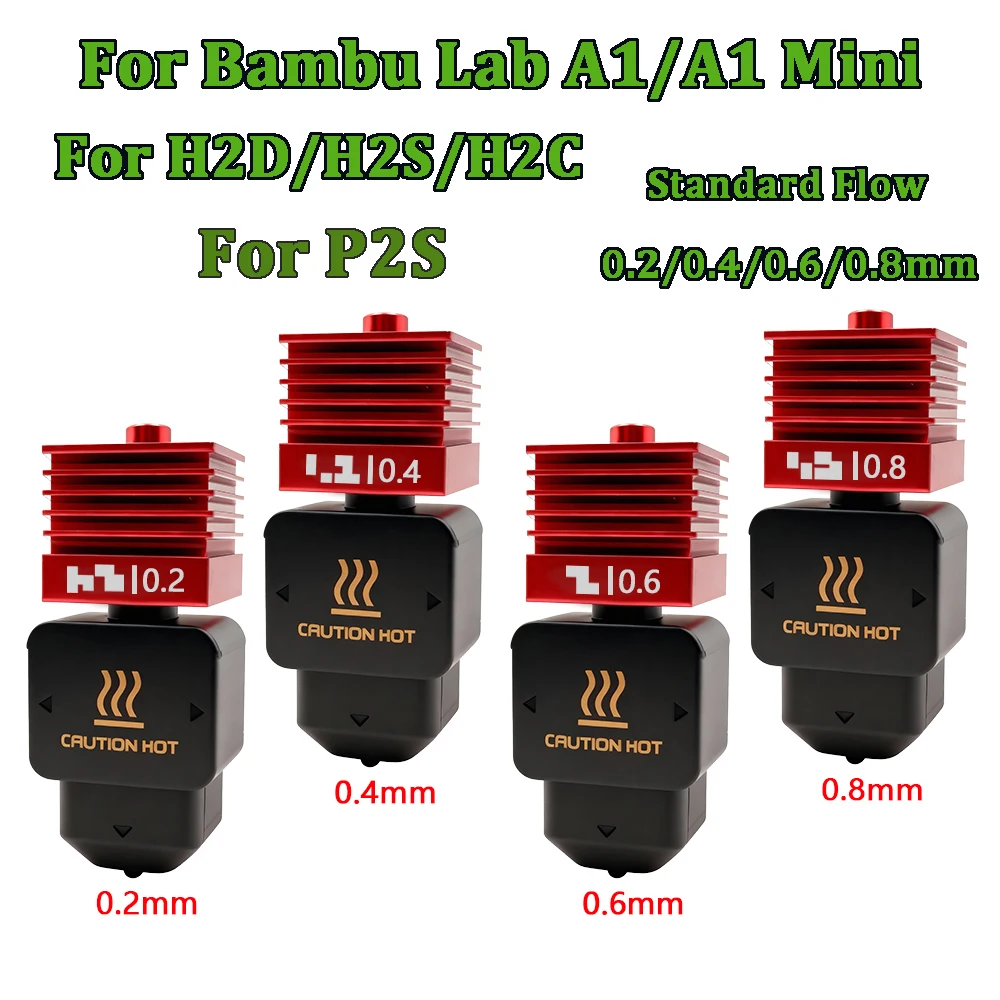 New High Quality H2D H2S P2S Hotend Kit For Bambu Lab Fast Speed Hotend Assembly 0.2/0.4/0.6/0.8mm Hardened Nozzle 3D Printer
New High Quality H2D H2S P2S Hotend Kit For Bambu Lab Fast Speed Hotend Assembly 0.2/0.4/0.6/0.8mm Hardened Nozzle 3D Printer