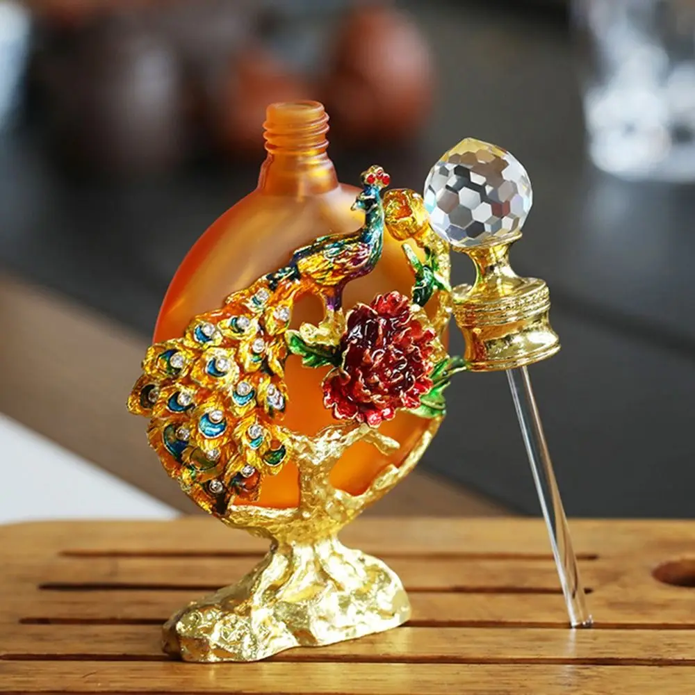 Luxury Essential Oil Dropper Bottle Dubai Style 3D Peacock Empty Perfume Bottle Flower Branch Pattern Exquisite
Luxury Essential Oil Dropper Bottle Dubai Style 3D Peacock Empty Perfume Bottle Flower Branch Pattern Exquisite