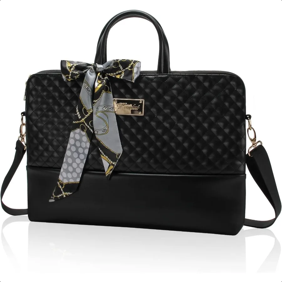 Quilted Laptop Bag for Women Fits up to 15.6Inch Laptops PU Leather Profional Busin Briefcase with Shoulder Strap Black
Quilted Laptop Bag for Women Fits up to 15.6Inch Laptops PU Leather Profional Busin Briefcase with Shoulder Strap Black