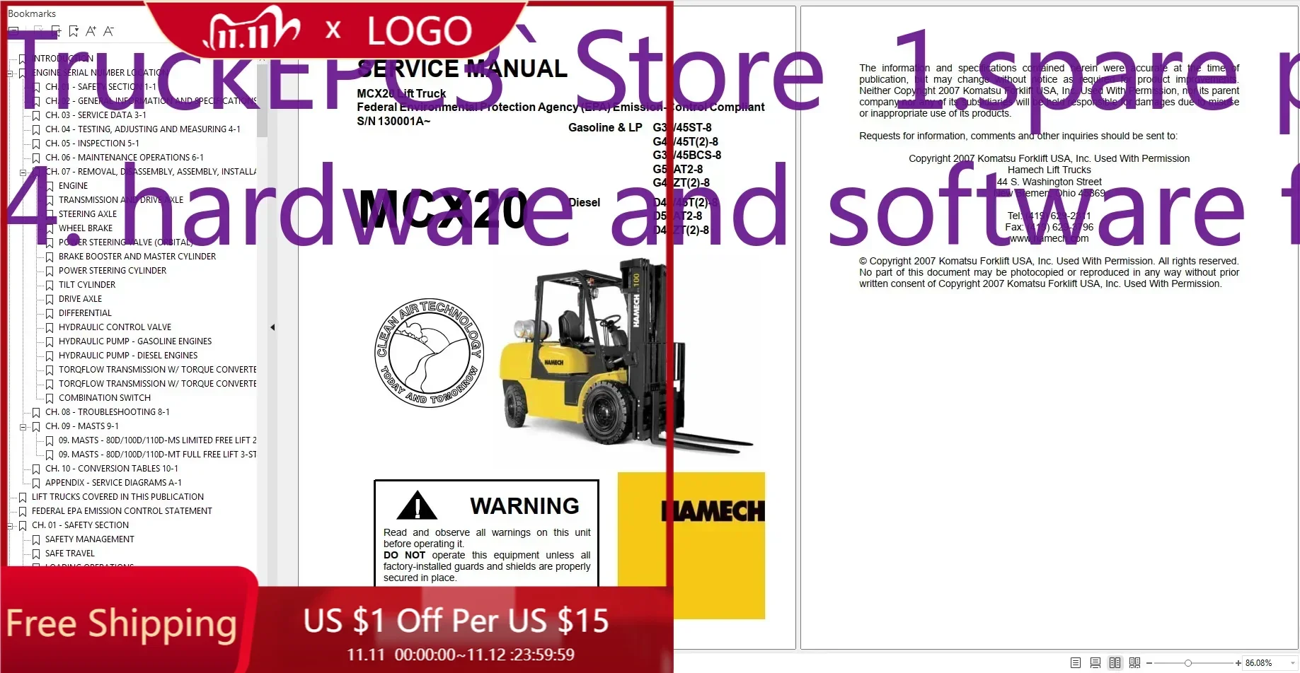 TruckEPC3 CROWN Вилочный погрузчик 12,82 ГБ 2023, сервисные по эксплуатации и детали, руководство по эксплуатации DVD
TruckEPC3 CROWN Вилочный погрузчик 12,82 ГБ 2023, сервисные по эксплуатации и детали, руководство по эксплуатации DVD