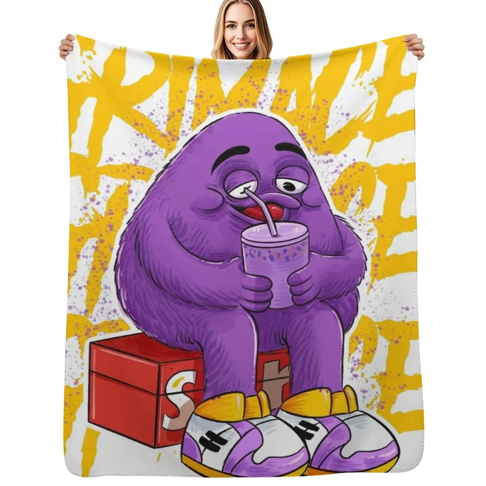 Grim Shake Grimace Fan art Throw Blanket Thin Soft Blanket for Summer Night Sleeping
Grim Shake Grimace Fan art Throw Blanket Thin Soft Blanket for Summer Night Sleeping