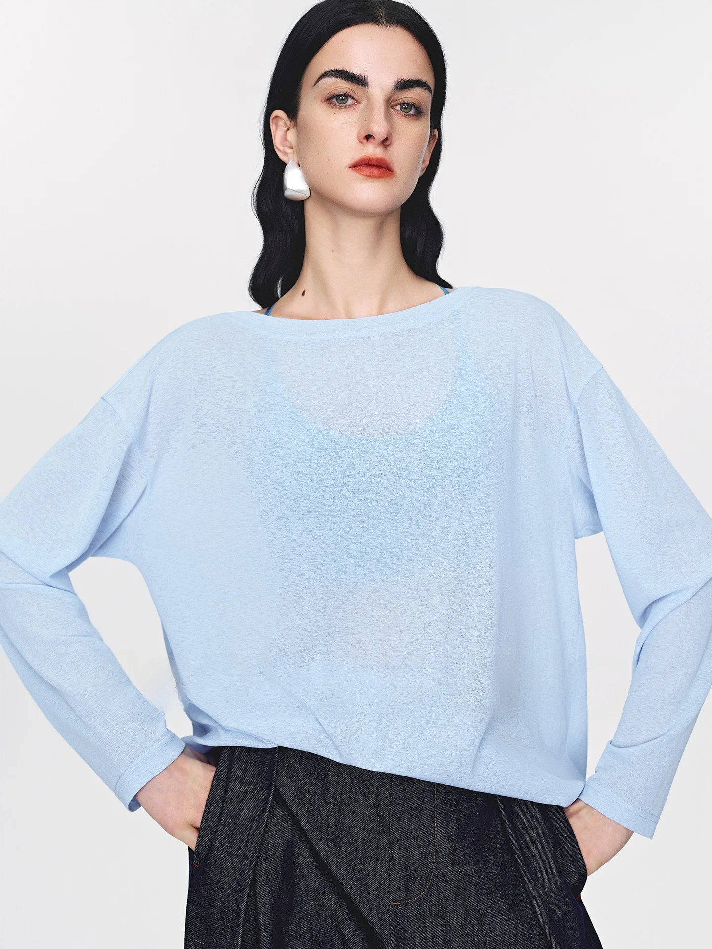 Lightweight Loose Fit Knitted T-irt Women's Boat Ne Cover up irt Texture Linen like Feel RoseLingLing Breathable Skin F...
Lightweight Loose Fit Knitted T-irt Women's Boat Ne Cover up irt Texture Linen like Feel RoseLingLing Breathable Skin F...