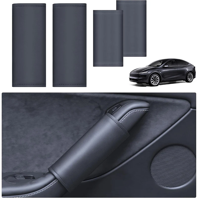 For Tesla Model 3 / Y Juniper 2025 Leather Car Door Inner Handle Protector Cover Door Grab Handle Cover Anti-Scratch Accessories
For Tesla Model 3 / Y Juniper 2025 Leather Car Door Inner Handle Protector Cover Door Grab Handle Cover Anti-Scratch Accessories