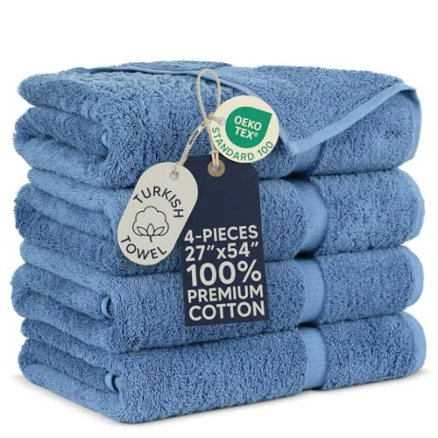 4-Piece Bath Towel Set, Cotton Turkish Towels, Wedgewood, Super Soft and Absorbent for Bathroom and Shower Use
4-Piece Bath Towel Set, Cotton Turkish Towels, Wedgewood, Super Soft and Absorbent for Bathroom and Shower Use