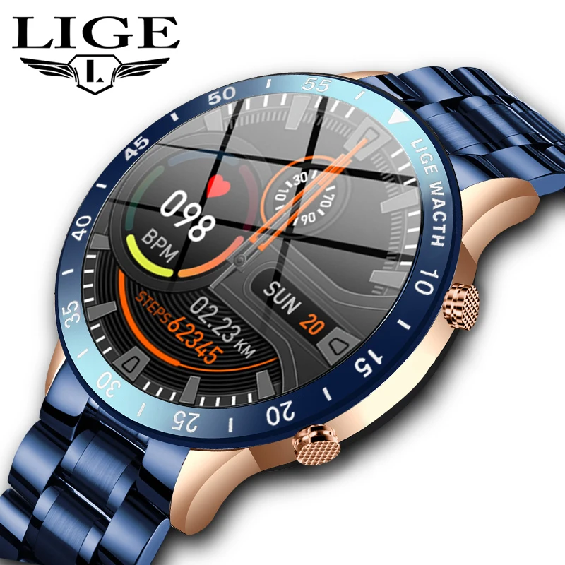 LIGE Fashion Business Men Smart Watch Bluetooth Call Steel Band Waterproof Sports Fitness Health Monitor Watches For Android IOS
LIGE Fashion Business Men Smart Watch Bluetooth Call Steel Band Waterproof Sports Fitness Health Monitor Watches For Android IOS