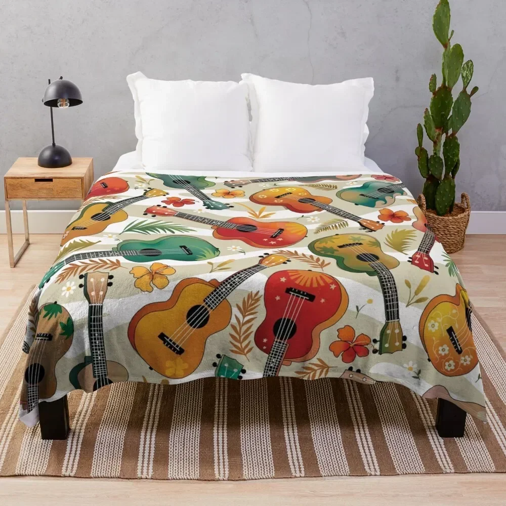 Ukuleles Throw Blanket Faux Fur Soft Warm Blanket for Bed
Ukuleles Throw Blanket Faux Fur Soft Warm Blanket for Bed