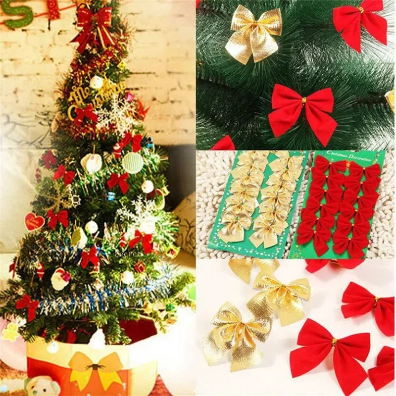 12pcs Red Christmas Bows Hanging Decorations Gold Silver Bowknot Gift Tree Ornaments Xmas Party Decor New Year 2024
12pcs Red Christmas Bows Hanging Decorations Gold Silver Bowknot Gift Tree Ornaments Xmas Party Decor New Year 2024