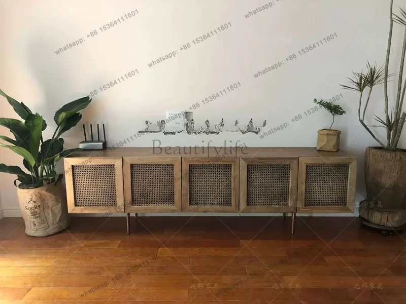 x4 Nordic rattan TV cabinet ash wood plant rattan storage living room light luxury stainless steel wall side cabinet
x4 Nordic rattan TV cabinet ash wood plant rattan storage living room light luxury stainless steel wall side cabinet