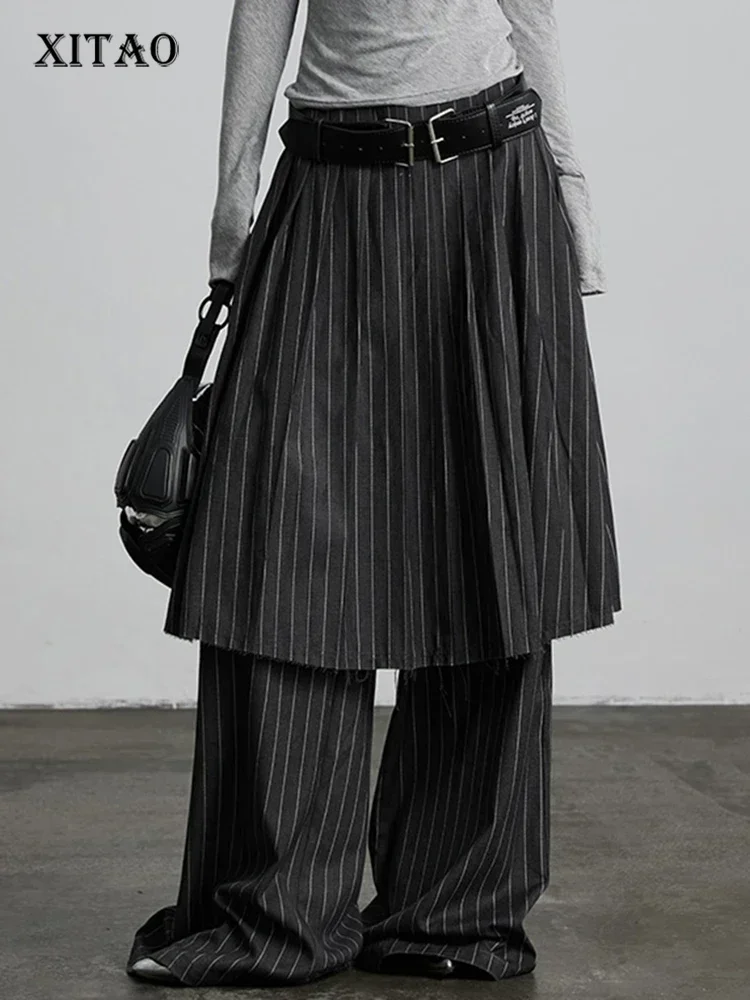 XITAO Stripe False Two Pieces Wide Leg Pants Loose Fashion Personality Loose All-match 2025 Casual Spring Women Pants LJ1044
XITAO Stripe False Two Pieces Wide Leg Pants Loose Fashion Personality Loose All-match 2025 Casual Spring Women Pants LJ1044