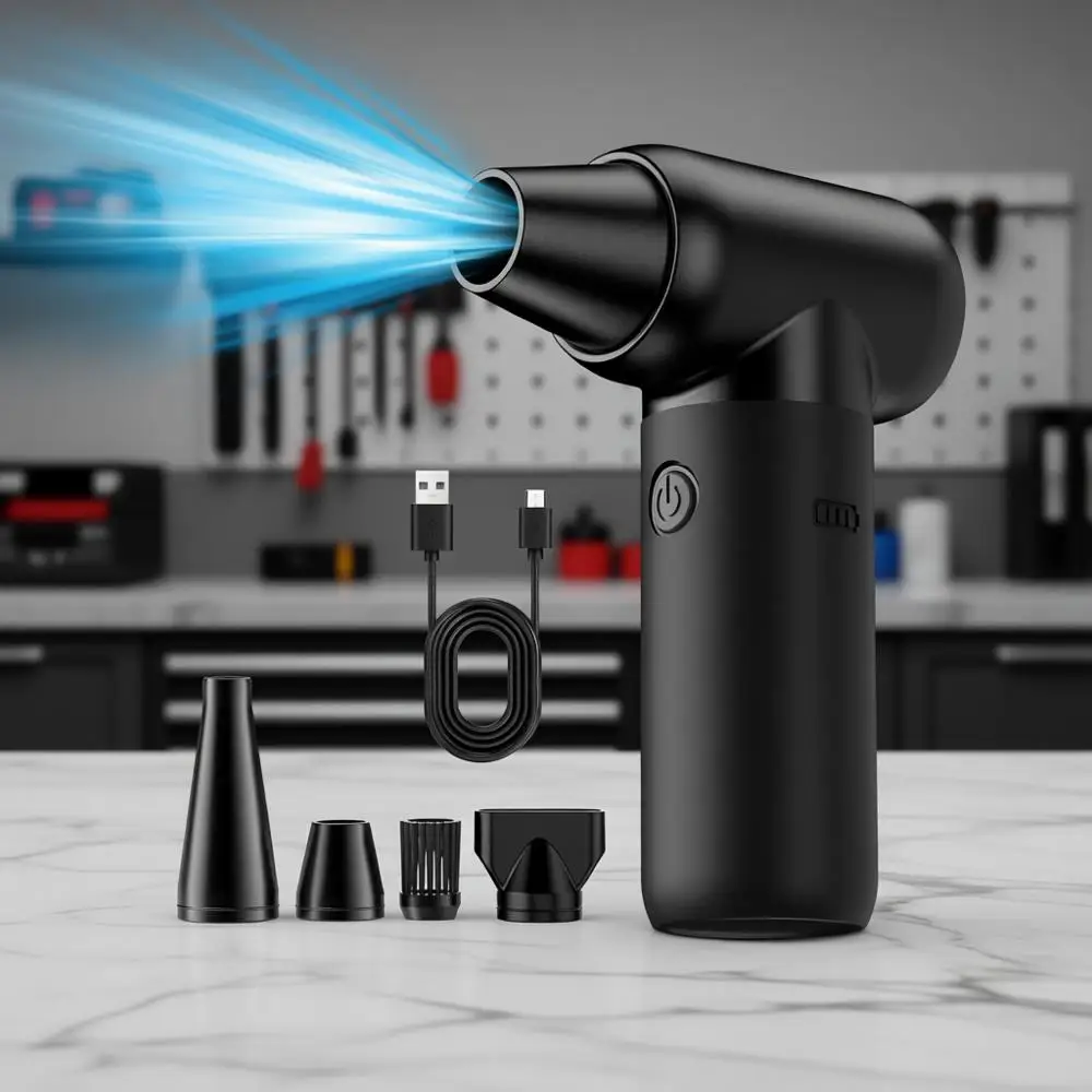 Электрический воздуходув 180000 об/мин для глубокой очистки клавиатуры и ПК, регулируемый перезаряжаемый беспроводной сжатый воздух для дома и автомобиля
Электрический воздуходув 180000 об/мин для глубокой очистки клавиатуры и ПК, регулируемый перезаряжаемый беспроводной сжатый воздух для дома и автомобиля