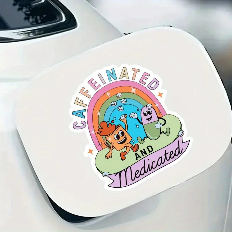1PC Whimsical "Contains Caffeine & Medicinal" Vinyl Stickers, Fun Themed Decor for Daily Gear & Vehicle
1PC Whimsical "Contains Caffeine & Medicinal" Vinyl Stickers, Fun Themed Decor for Daily Gear & Vehicle
