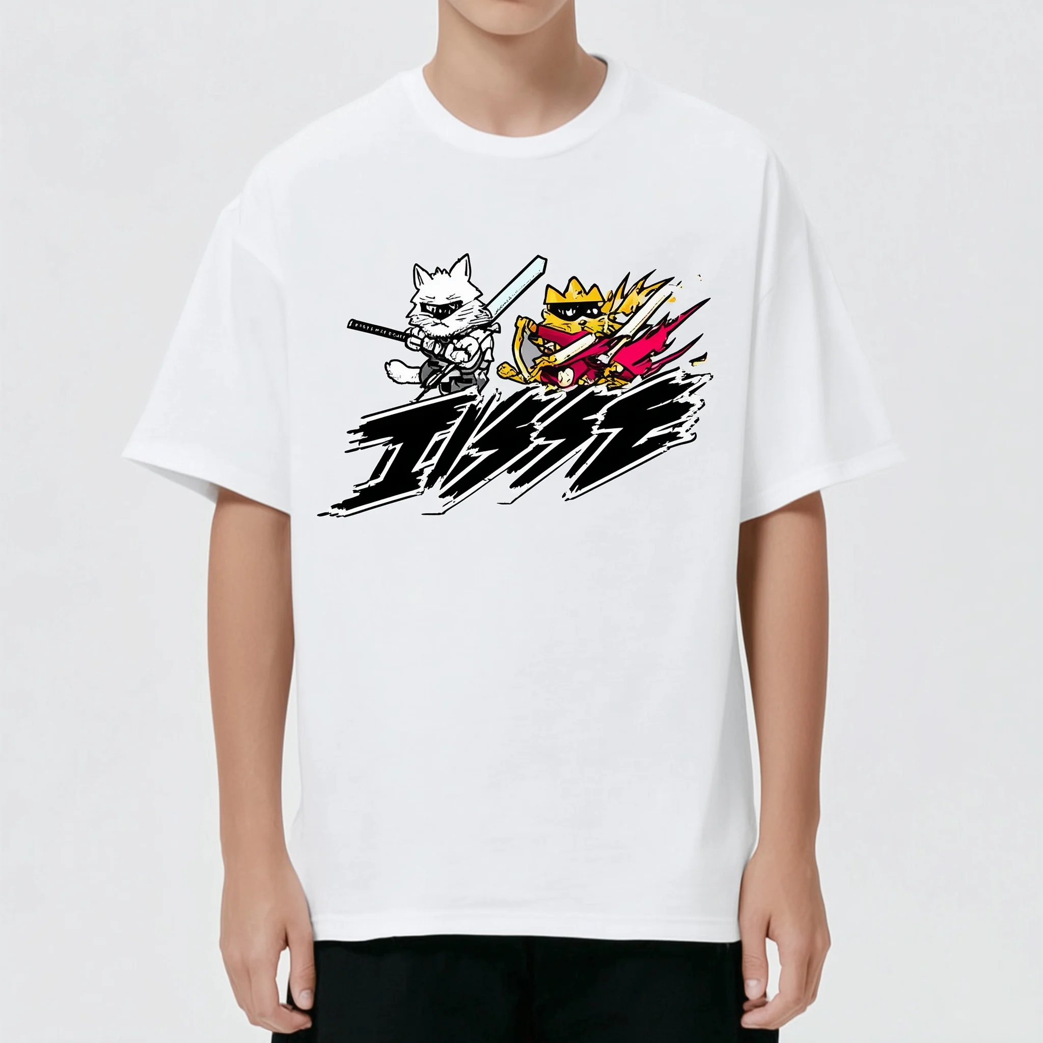 Teevo White T-Shirt with Kawaii Cat and Tiger Graphic Juste Print for Casual Wear
Teevo White T-Shirt with Kawaii Cat and Tiger Graphic Juste Print for Casual Wear
