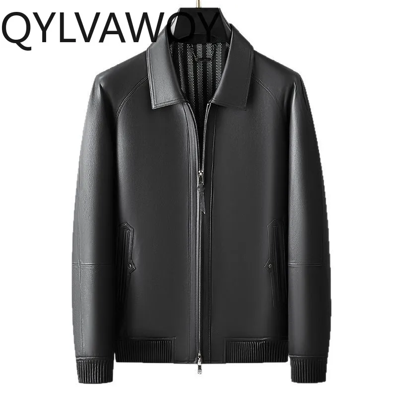 QYLVAWOY Natural Sheepskin 100% Genuine Leather Jacket Men 2026 Fashion Lapel Real Leather Coat Slim-fit Motorcyle Jackets Man
QYLVAWOY Natural Sheepskin 100% Genuine Leather Jacket Men 2026 Fashion Lapel Real Leather Coat Slim-fit Motorcyle Jackets Man