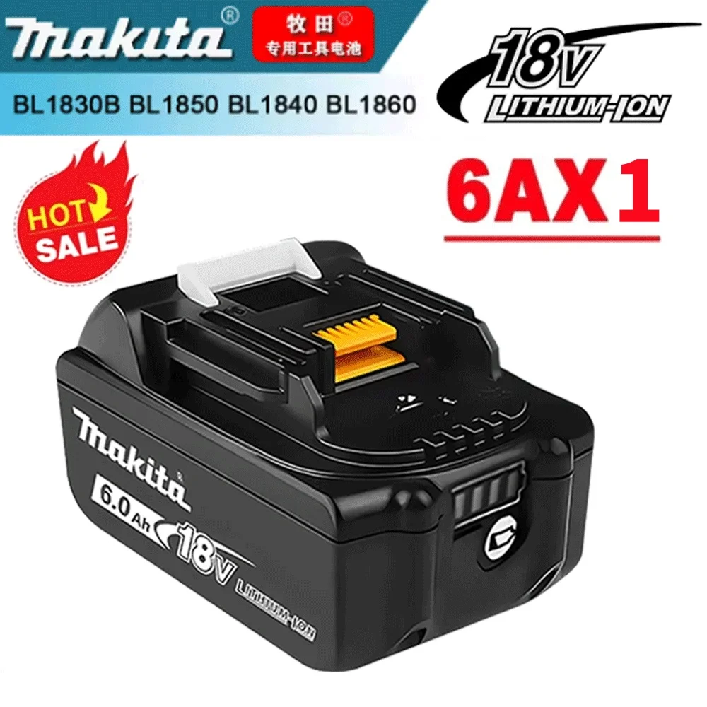 Original Makita 18V 6ah/6Ah lithium battery, intelligent chip, ultra long battery life, suitable for BL1830 BL1840 BL1850 BL1860
Original Makita 18V 6ah/6Ah lithium battery, intelligent chip, ultra long battery life, suitable for BL1830 BL1840 BL1850 BL1860