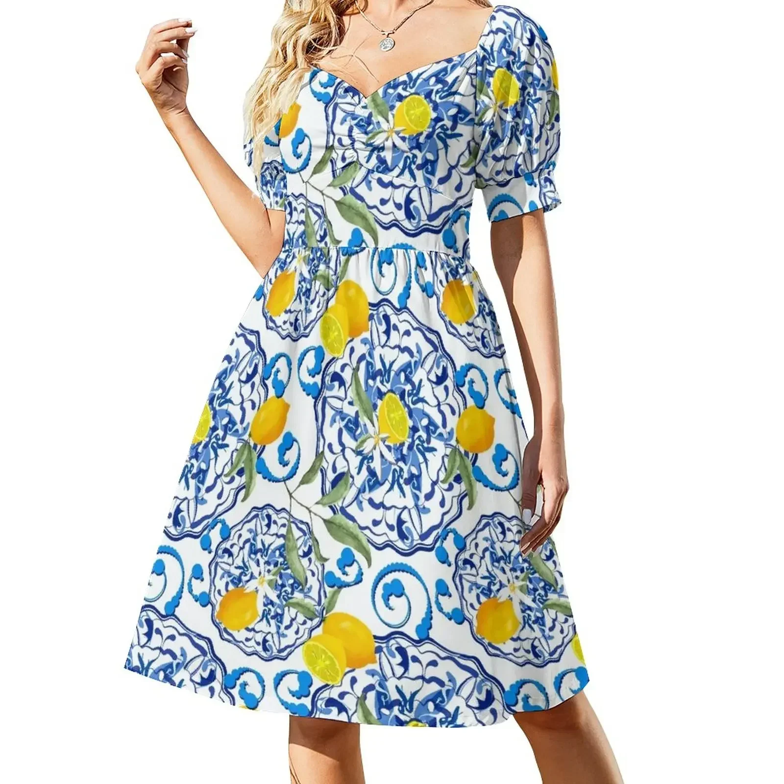 Summer,citrus,mosaic background ,Mediterranean style,lemon fruit pattern Sleeveless Dress dresses for womens 2025 Dress
Summer,citrus,mosaic background ,Mediterranean style,lemon fruit pattern Sleeveless Dress dresses for womens 2025 Dress