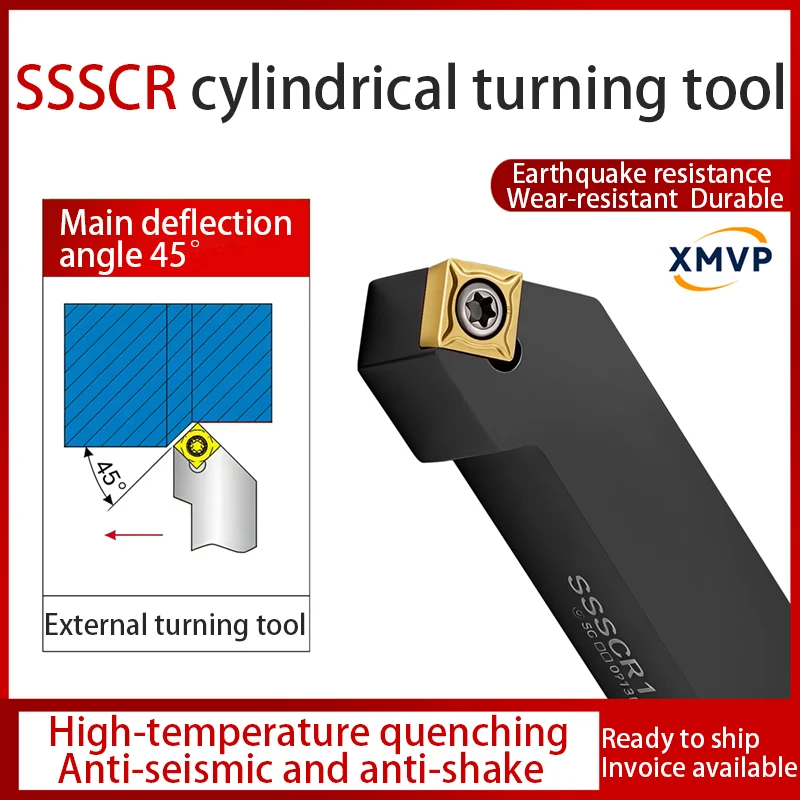 45-degree round turning tool for CNC machine tool spindle SSSCR/L lathe tool screw-type round turning tool holder diamond-shaped
45-degree round turning tool for CNC machine tool spindle SSSCR/L lathe tool screw-type round turning tool holder diamond-shaped