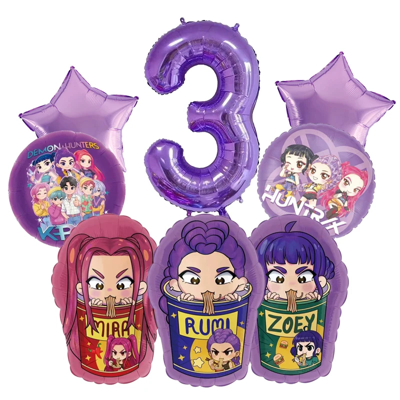 8pcs KPop Demon Hunters Birthday Balloons Set Anime Number 1-10 Aluminum Film Ballons Kids Party Supplies Gift Favor Decorations
8pcs KPop Demon Hunters Birthday Balloons Set Anime Number 1-10 Aluminum Film Ballons Kids Party Supplies Gift Favor Decorations