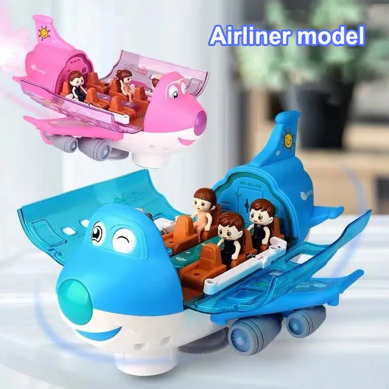 Cartoon Cute Electric Airplane Set with Doll Universal Driving Luminous Music Airplane Model Children's Educational Toy Gift
Cartoon Cute Electric Airplane Set with Doll Universal Driving Luminous Music Airplane Model Children's Educational Toy Gift