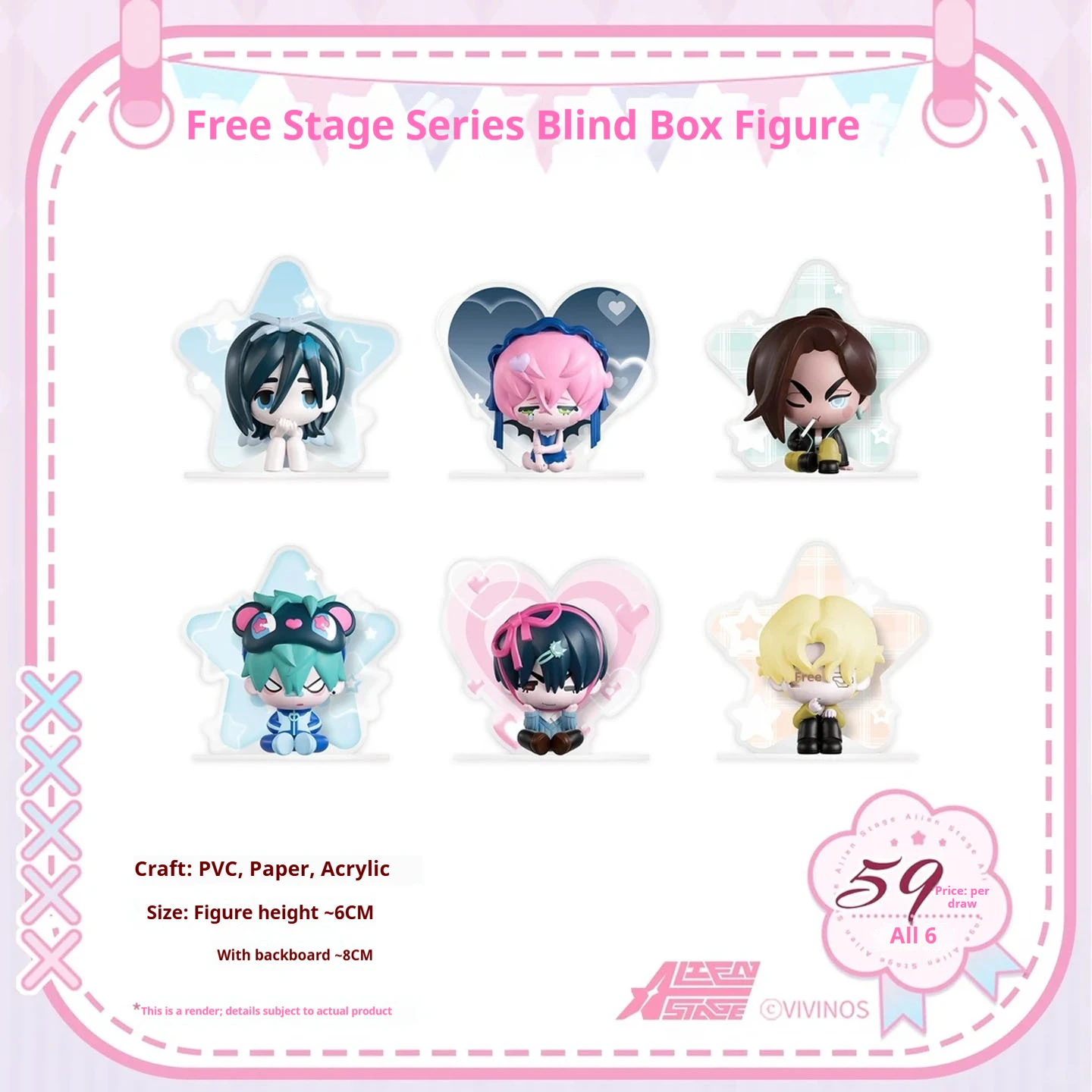ALIEN STAGE Alien Stage Blind Box, 6-8cm Q-version Sitting PVC Doll, Collecting Desktop Decorations, Hanging Anime Fan Gifts
ALIEN STAGE Alien Stage Blind Box, 6-8cm Q-version Sitting PVC Doll, Collecting Desktop Decorations, Hanging Anime Fan Gifts