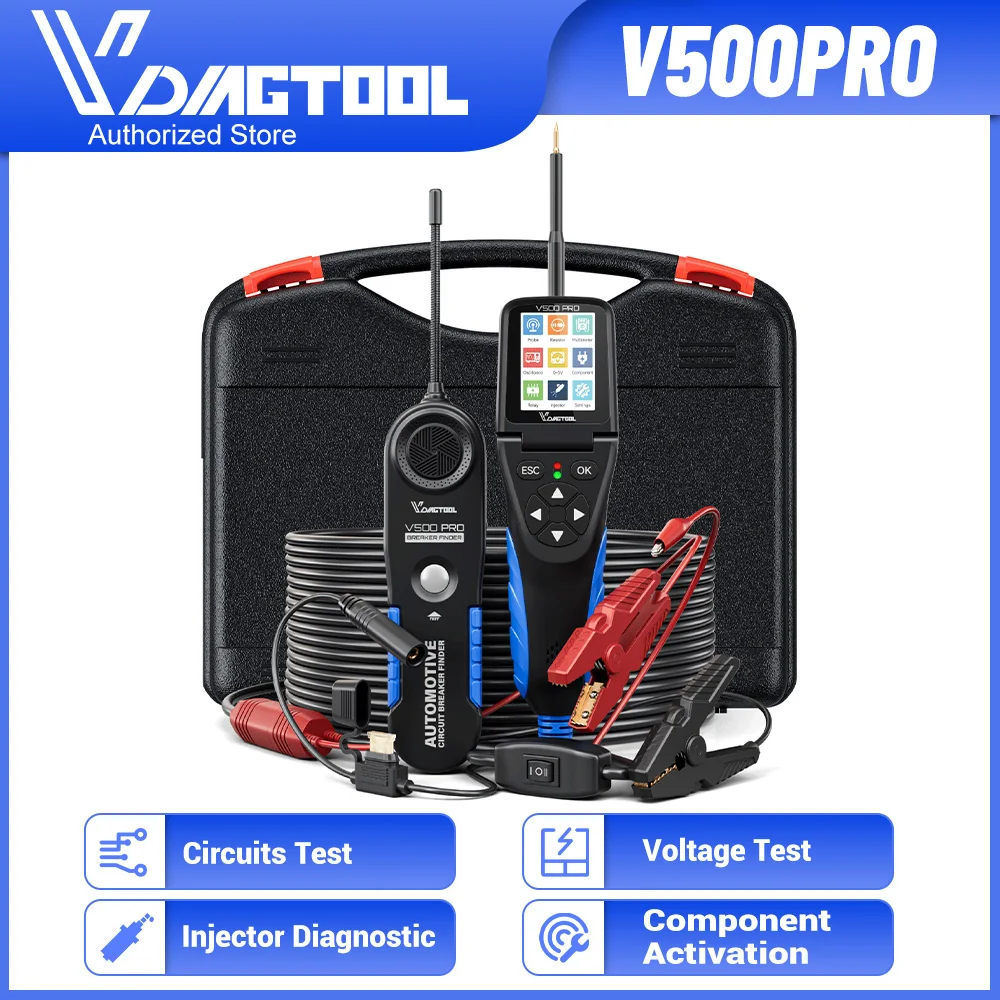VDIAGTOOL V500PRO Automotive Circuit Tester Electrical System Repair Diagnose Tool Voltage Power Oscilloscope
VDIAGTOOL V500PRO Automotive Circuit Tester Electrical System Repair Diagnose Tool Voltage Power Oscilloscope