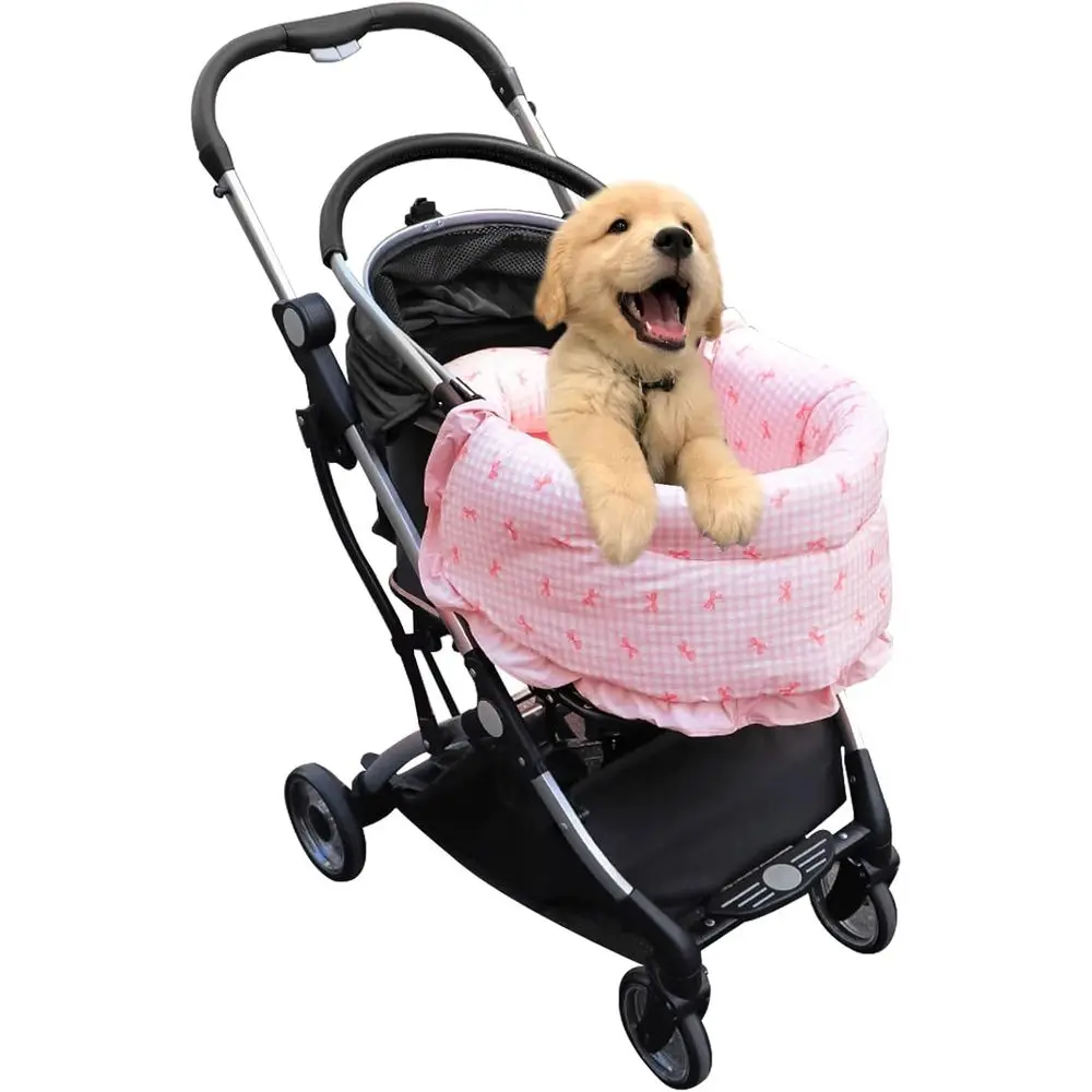 Cushioned Pet Stroller Bed Mat with Pink Bow, Cotton, and Dirt Cover (36x18.5)
Cushioned Pet Stroller Bed Mat with Pink Bow, Cotton, and Dirt Cover (36x18.5)