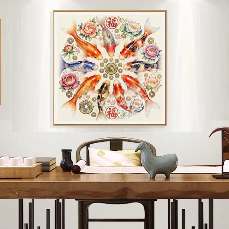 9CT 11ct 63x63cm fishes Embroidery DIY Printed Kits Cross Stitch Thread Needlework With needles threads
9CT 11ct 63x63cm fishes Embroidery DIY Printed Kits Cross Stitch Thread Needlework With needles threads