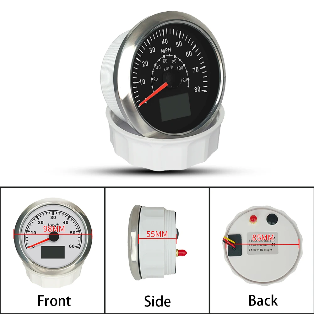 Rhaxel 85mm GPS Speedometer 30Knots 120KMH 200MPH with COG TRIP Odometer with 7 Colors Backlight for Car Trucks Marine
Rhaxel 85mm GPS Speedometer 30Knots 120KMH 200MPH with COG TRIP Odometer with 7 Colors Backlight for Car Trucks Marine