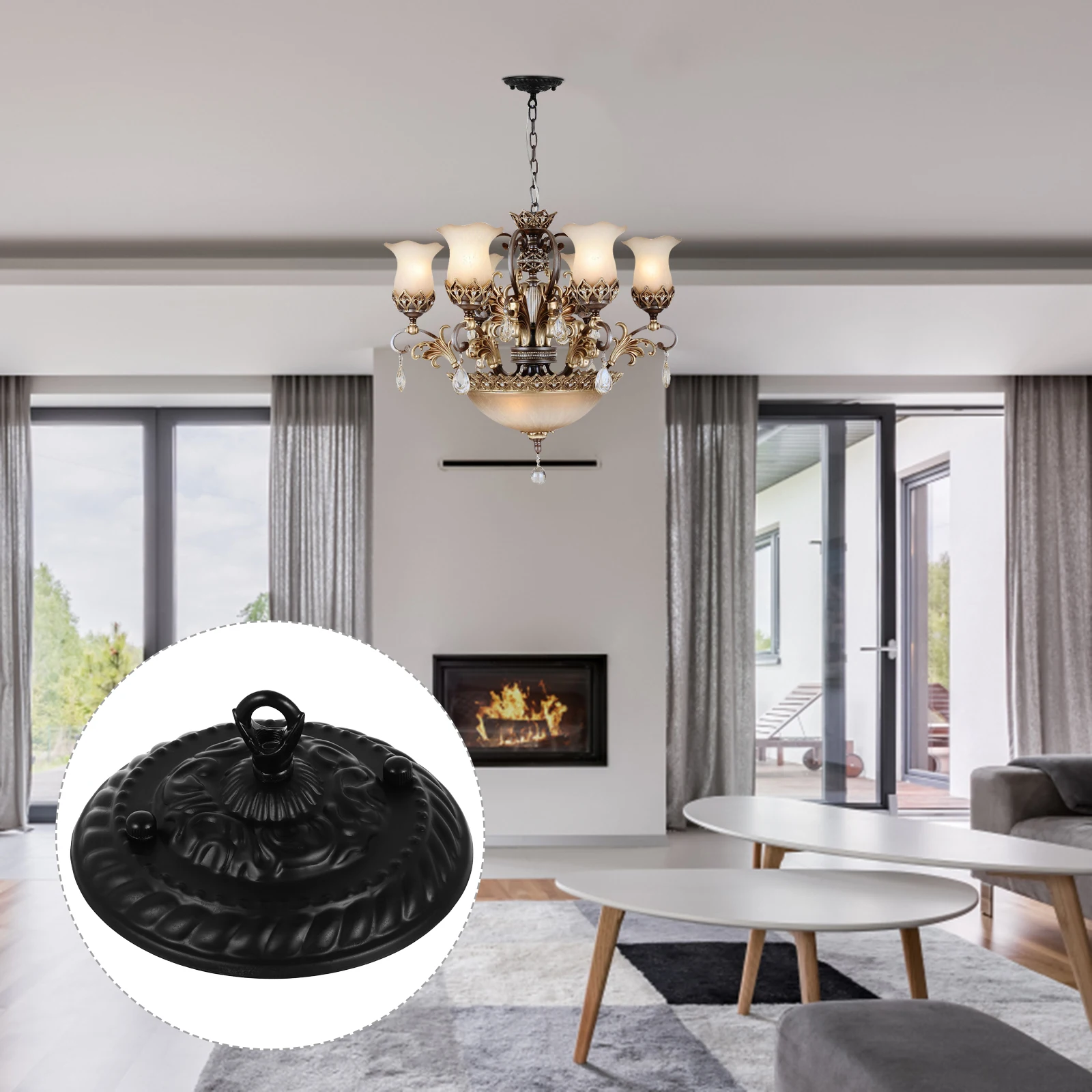 Vintage Pendant Light Base Retro Ceiling Light Plate Durable Rust Resistant Decorative Canopy for Pendant Lights Cafe Bar 
Vintage Pendant Light Base Retro Ceiling Light Plate Durable Rust Resistant Decorative Canopy for Pendant Lights Cafe Bar