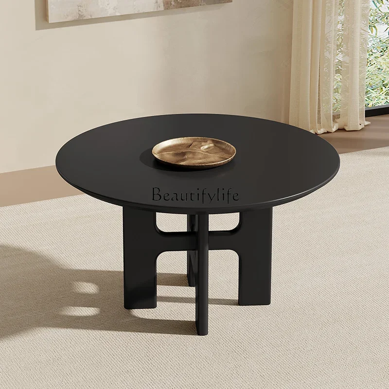 ls 42 Round dining table modern simple size apartment black dining table multi-person 
ls 42 Round dining table modern simple size apartment black dining table multi-person