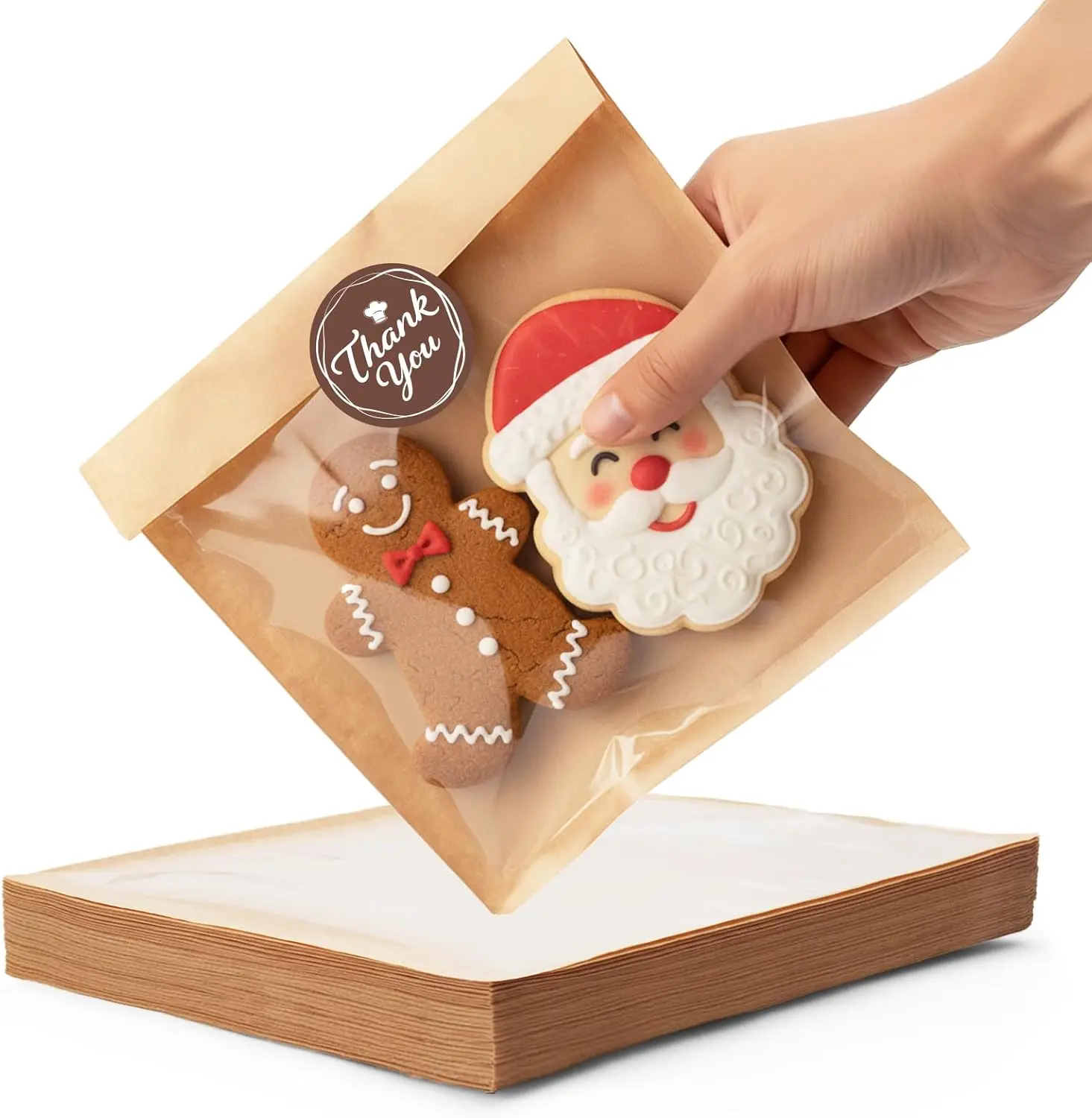 100PCS 5.7x6.5" Cookie Bags, Grease Proof Heat Sealable Bakery Bags with Window, Individual Baked Goods Packaging for Gifts
100PCS 5.7x6.5" Cookie Bags, Grease Proof Heat Sealable Bakery Bags with Window, Individual Baked Goods Packaging for Gifts