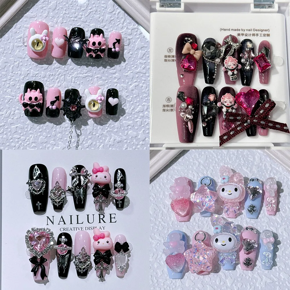 Sanrio Kawaii Cute Handwork My Melody Press-on Nails Sweet Love Bow Fake Nails Schoolgirl Accessory Couple Festivals Gift
Sanrio Kawaii Cute Handwork My Melody Press-on Nails Sweet Love Bow Fake Nails Schoolgirl Accessory Couple Festivals Gift