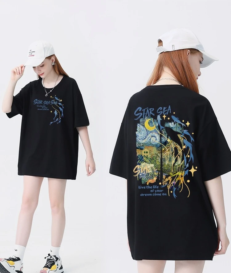 Plus Size Black Short-sleeved Women's Slim Meat-covering Top 2025 New T-shirt Summer Trendy Brand Loose Niche Chic Half-sleeve
Plus Size Black Short-sleeved Women's Slim Meat-covering Top 2025 New T-shirt Summer Trendy Brand Loose Niche Chic Half-sleeve