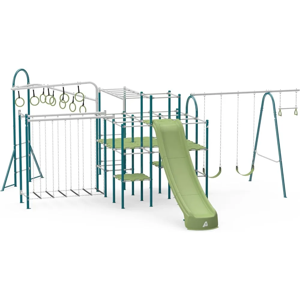 Modular Jungle Gym Set for Kids By , Outdoor Playset, Swing, Slide, Monkey Bars, Jungle Line, Hanging Bridge
Modular Jungle Gym Set for Kids By , Outdoor Playset, Swing, Slide, Monkey Bars, Jungle Line, Hanging Bridge