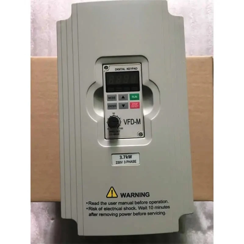 Delta Input 3ph 220V Output 3ph Inverter 3 Pphase VFD037M23A 0~240V 17A 0.1~400Hz 3.7KW 5HP Vfd-m Series
Delta Input 3ph 220V Output 3ph Inverter 3 Pphase VFD037M23A 0~240V 17A 0.1~400Hz 3.7KW 5HP Vfd-m Series
