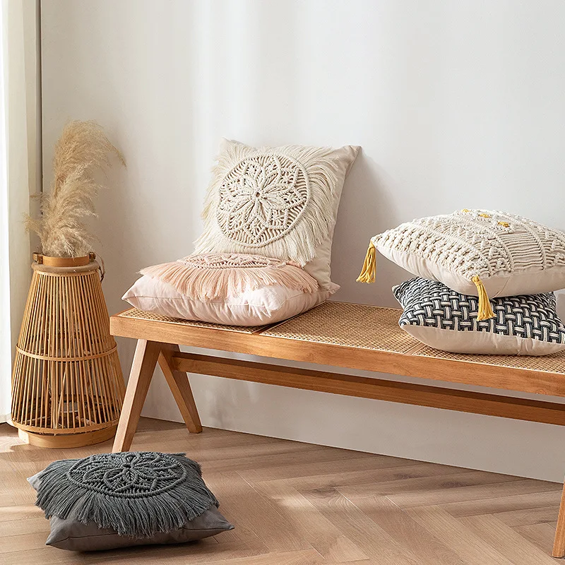 Woven tassel pillowcase, handmade woven pillowcase cushion, living room bedroom sofa, geometric pattern decoration pillowcase
Woven tassel pillowcase, handmade woven pillowcase cushion, living room bedroom sofa, geometric pattern decoration pillowcase