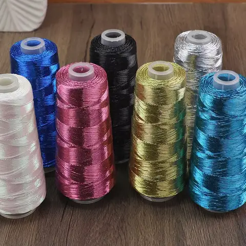 200g Colorful Core-Spun Yarn with Metallic Gold Silver Thread for Hand Knitting Crochet DIY Bags Sparkle Glitter Silver Yarn