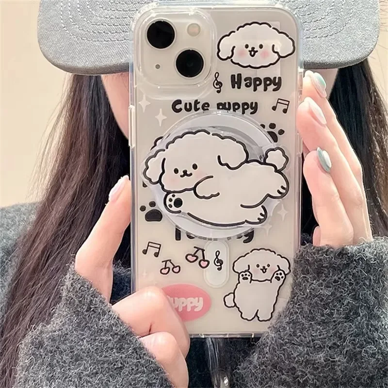 Korean Cute Cartoon Puppy Magnetic Holder Grip Tok Griptok Phone Stand Holder Support For iPhone Samsung Magsafe Smart Tok
Korean Cute Cartoon Puppy Magnetic Holder Grip Tok Griptok Phone Stand Holder Support For iPhone Samsung Magsafe Smart Tok