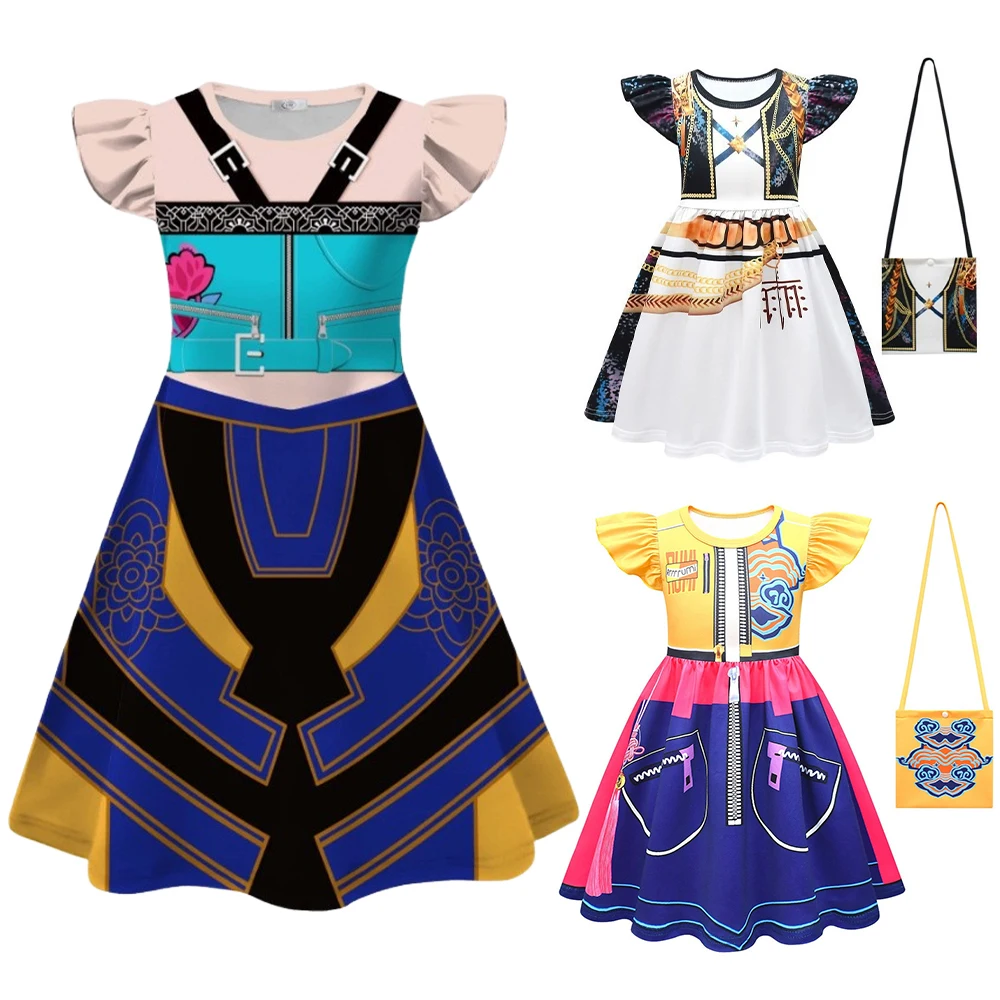 Children KPop Demon Hunters Cosplay Dresses Huntrix 3d Printed Dress with Messenger Bag Girl Halloween Party Performance Costume
Children KPop Demon Hunters Cosplay Dresses Huntrix 3d Printed Dress with Messenger Bag Girl Halloween Party Performance Costume