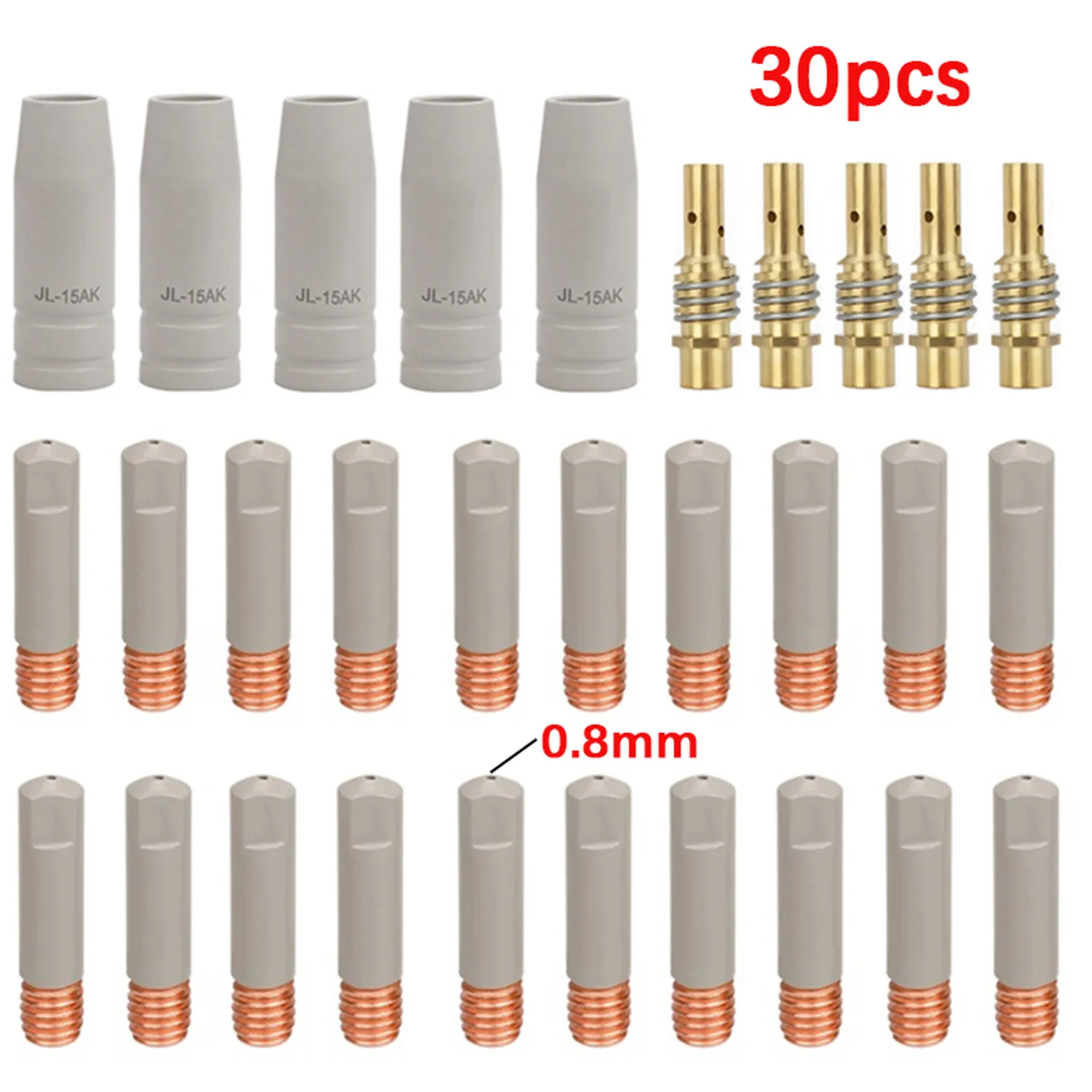 30PCS 15AK MIG Welding Torch Nozzle Coated Protection Nozzle Non-Stick Slag Protection Sleeve Connecting Rod Aluminium Alloy
30PCS 15AK MIG Welding Torch Nozzle Coated Protection Nozzle Non-Stick Slag Protection Sleeve Connecting Rod Aluminium Alloy