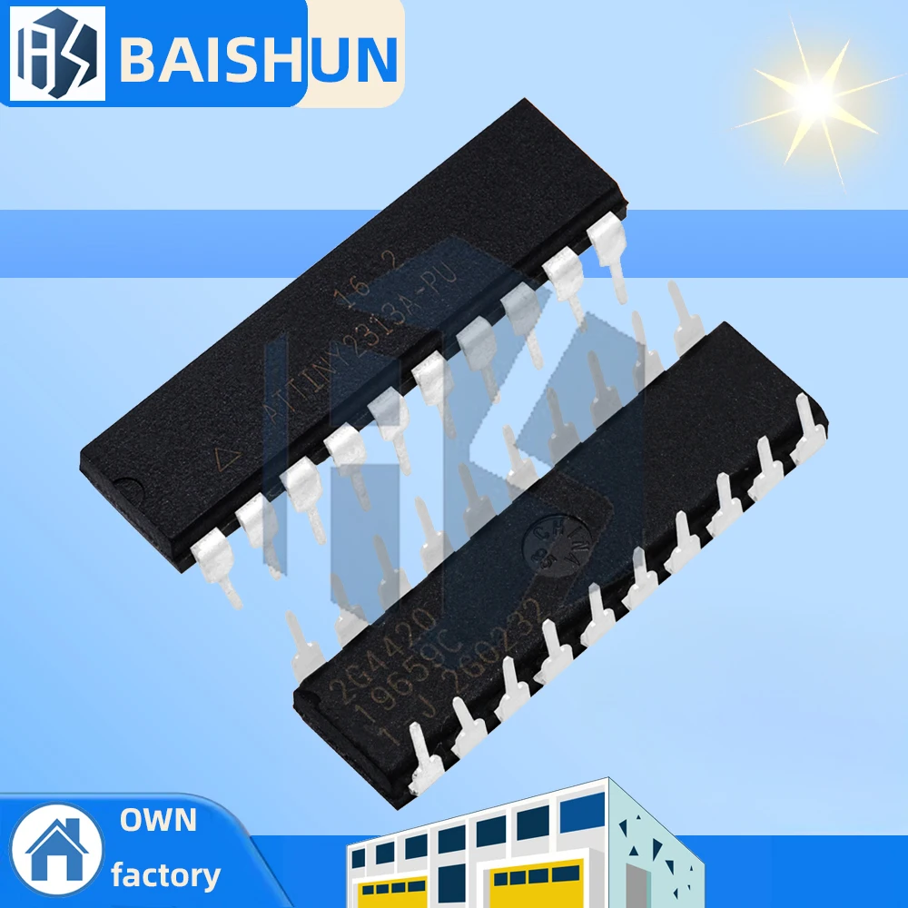 1PC ATTINY2313A-PU ATTINY2313 DIP20 MCU 8-bit ATtiny AVR RISC 2KB Flash 2.5V/3.3V/5V 20-Pin DIP new original
1PC ATTINY2313A-PU ATTINY2313 DIP20 MCU 8-bit ATtiny AVR RISC 2KB Flash 2.5V/3.3V/5V 20-Pin DIP new original