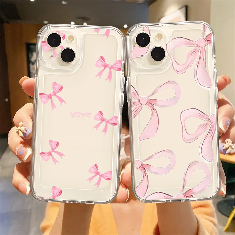 Cute Pink Bow Phone Case For iPhone 16 15 14 13 12 11 Pro Max Mini X XS SE 7 8 Plus 16E Shockproof Soft Transparent Cover Fundas
Cute Pink Bow Phone Case For iPhone 16 15 14 13 12 11 Pro Max Mini X XS SE 7 8 Plus 16E Shockproof Soft Transparent Cover Fundas