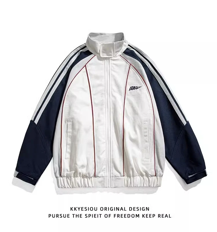 Retro American Baseball Jacket Loose Couple Casual High Street Color Block Men Women Style Spring Autumn Outdoor Jacket
Retro American Baseball Jacket Loose Couple Casual High Street Color Block Men Women Style Spring Autumn Outdoor Jacket