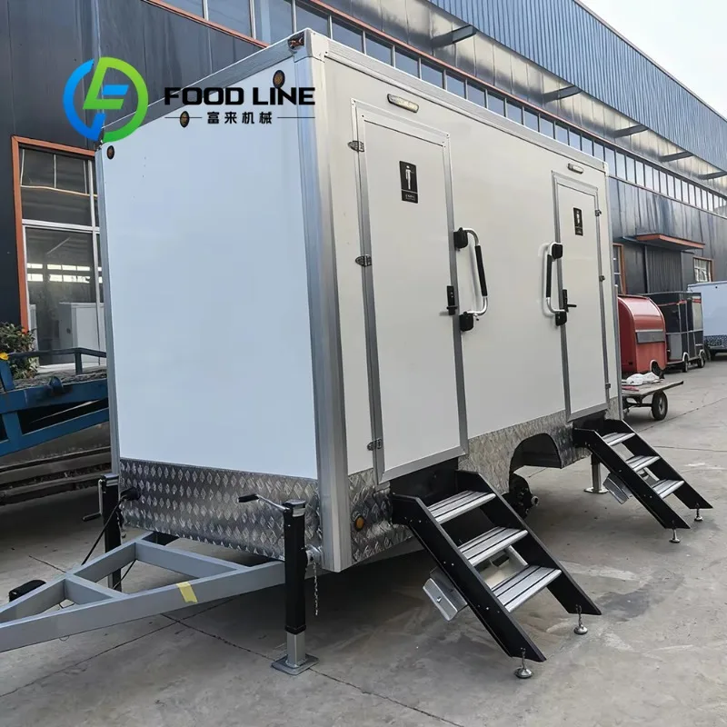 Portable Modern Steel Prefab Outdoor Restroom Shower Toilet Trailer with Eco-Friendly Design for Sale
Portable Modern Steel Prefab Outdoor Restroom Shower Toilet Trailer with Eco-Friendly Design for Sale