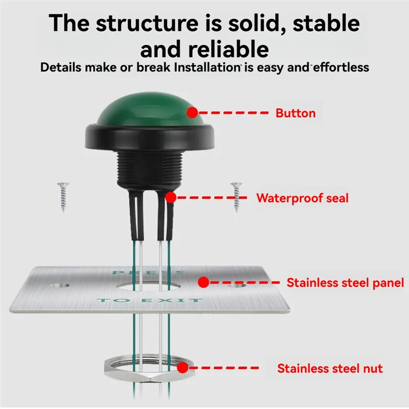 FEDI-Door Exit Push Button Release Switch Opener Stainless Steel Panel For Door Access Control System Entry Open
FEDI-Door Exit Push Button Release Switch Opener Stainless Steel Panel For Door Access Control System Entry Open