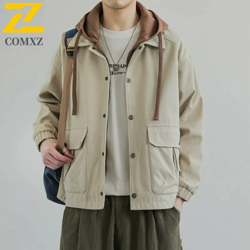 COMXZ классическая мужская куртка с капюшоном, легкие куртки для приключений на открытом воздухе, повседневная ветрозащитная удобная осенняя верхняя одежда на молнии для путешествий
COMXZ классическая мужская куртка с капюшоном, легкие куртки для приключений на открытом воздухе, повседневная ветрозащитная удобная осенняя верхняя одежда на молнии для путешествий