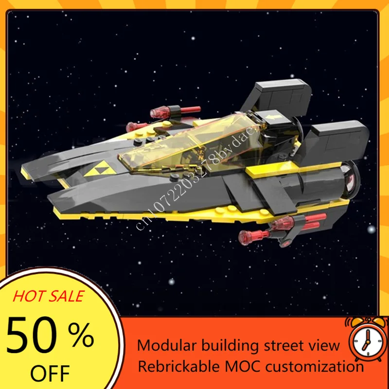 186PCS Blacktron-ified A-Wing Space War Military MOC SpaceShip Battle Model Custom Puzzles Architecture DIY Assembly Model Gift
186PCS Blacktron-ified A-Wing Space War Military MOC SpaceShip Battle Model Custom Puzzles Architecture DIY Assembly Model Gift
