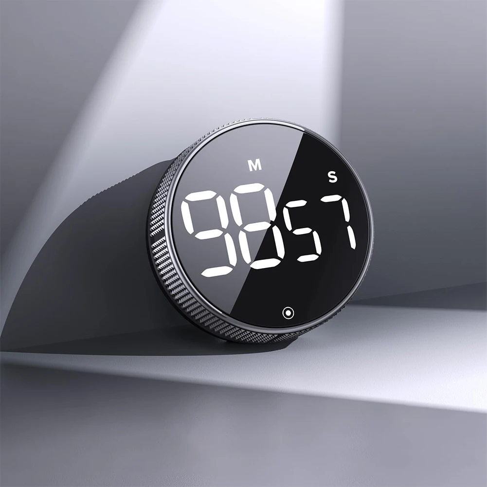 Kitchen Timer Adjustable Angle LED Magnetic Timer Multi-Function Electronic Timer Rotating Countdown Clock for Sports Studying