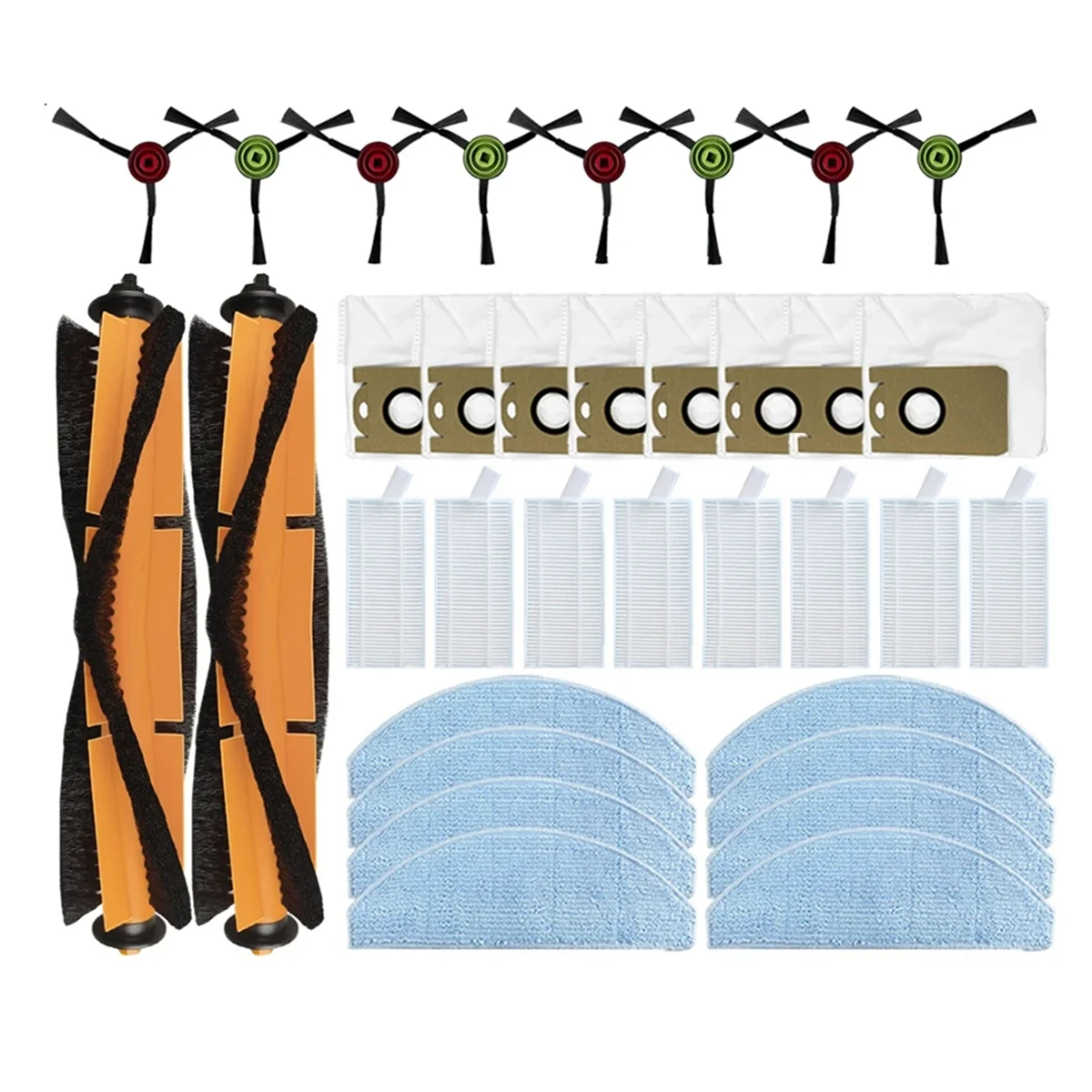For G2 / G2D Robot Vacuum Replacement Main Side Brush HEPA Filter Mop Pad Dust Bag Spare Parts Accessories,34PCS
For G2 / G2D Robot Vacuum Replacement Main Side Brush HEPA Filter Mop Pad Dust Bag Spare Parts Accessories,34PCS
