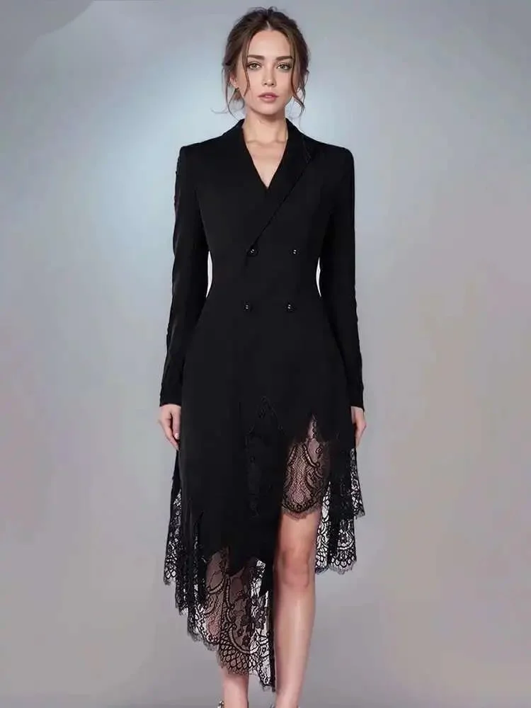 Fashion Women's Suit Dress Notched Doube Breasted Irregular Hem Lace Spliced Slim Suit Jackets Summer 2026 New 7AAJ2O
Fashion Women's Suit Dress Notched Doube Breasted Irregular Hem Lace Spliced Slim Suit Jackets Summer 2026 New 7AAJ2O